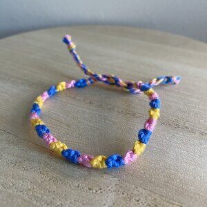 Deconn Bracelet, anklet, trendy, comfortable, tie, embroidery thread, woven, gif